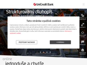 'unicreditbank.cz' screenshot