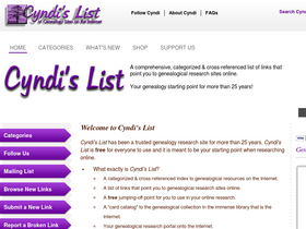 'cyndislist.com' screenshot