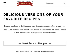 'selfproclaimedfoodie.com' screenshot