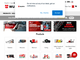 'wurth.ca' screenshot