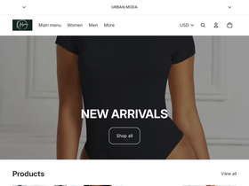 Urban Moda website screenshot
