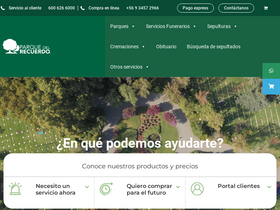 'parquedelrecuerdo.cl' screenshot