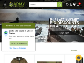 'armyandoutdoors.com.au' screenshot