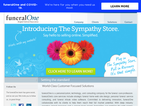 'funeralone.com' screenshot
