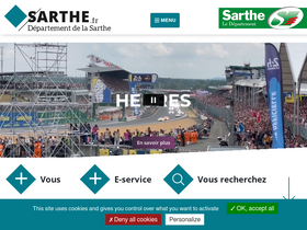 'sarthe.fr' screenshot