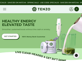 'tenzotea.co' screenshot