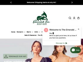 emeraldfoxboutique.com homepage screenshot