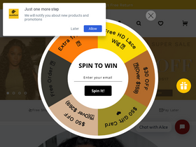 'sunberhair.com' screenshot