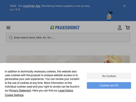 'praxisdienst.com' screenshot