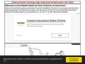 'kartezumnamen.eu' screenshot