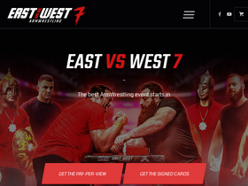 'eastvswestarmwrestling.com' screenshot