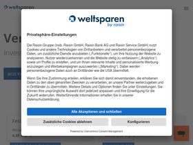 'weltsparen.de' screenshot
