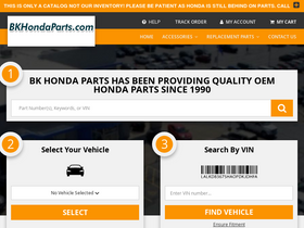 'bkhondaparts.com' screenshot