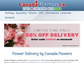 'canadaflowers.ca' screenshot