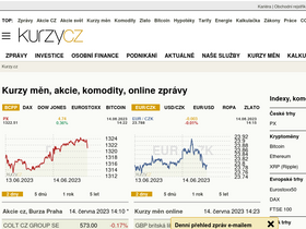 'kurzy.cz' screenshot