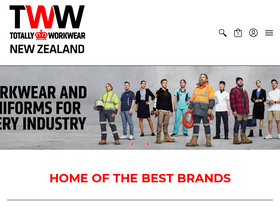 totallyworkwear.co.nz homepage screenshot