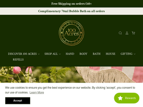 100acres.co.uk homepage screenshot