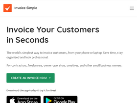 'invoicesimple.com' screenshot