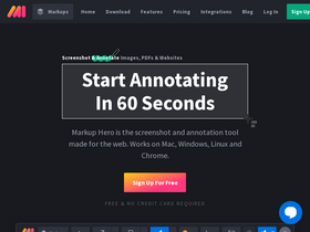 'markuphero.com' screenshot