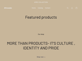 afrowake.shop homepage screenshot