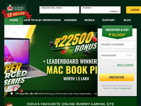 'classicrummy.com' screenshot
