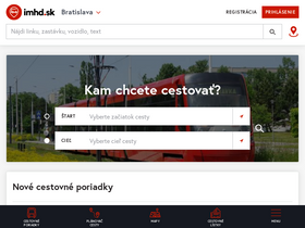 'imhd.sk' screenshot