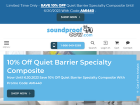 'soundproofcow.com' screenshot