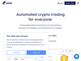 'cornix.io' screenshot
