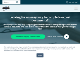 'shippingsolutions.com' screenshot
