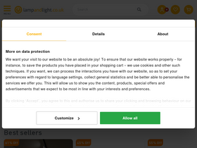 'lampandlight.co.uk' screenshot