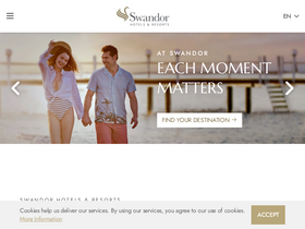 'swandorhotels.com' screenshot