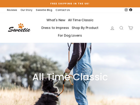 Sweetie Pet Products homepage screenshot