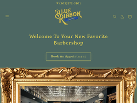 blueribbonbarbershop.com homepage screenshot