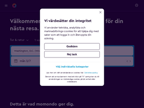 'momondo.se' screenshot