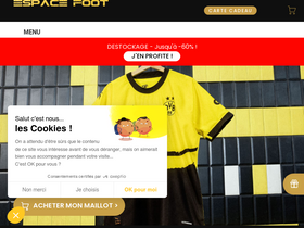 'espacefoot.fr' screenshot