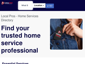 'localpros.co.za' screenshot