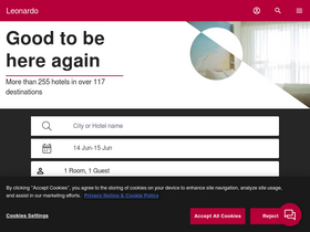'leonardo-hotels.com' screenshot