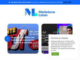 'marketeroslatam.com' screenshot