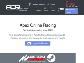 'apexonline.racing' screenshot