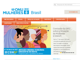'onumulheres.org.br' screenshot