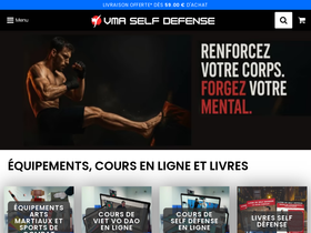 Boutique Arts Martiaux VMA Self Défense homepage screenshot