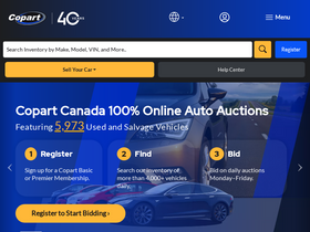 'copart.ca' screenshot