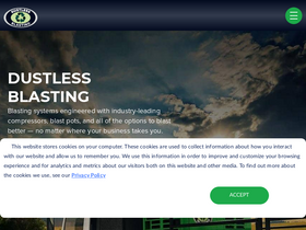 'dustlessblasting.com' screenshot
