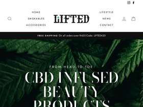 lifted.co.za homepage screenshot