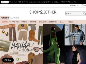 'shop2gether.com.br' screenshot