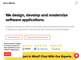 'netsolutions.com' screenshot