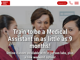 'americancareercollege.edu' screenshot