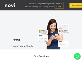 'novi-health.com' screenshot