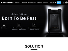 'flashforge.com' screenshot