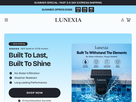 trylunexia.com homepage screenshot